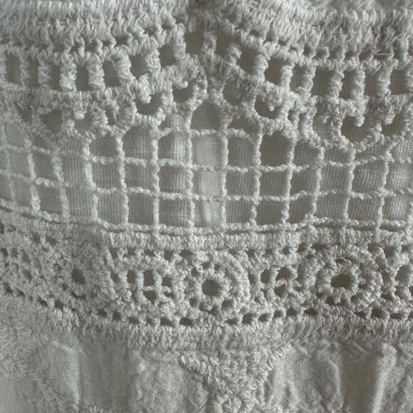 pink republic women’s ivory crochet lace tank top size m boho summer casual - Picture 3 of 9